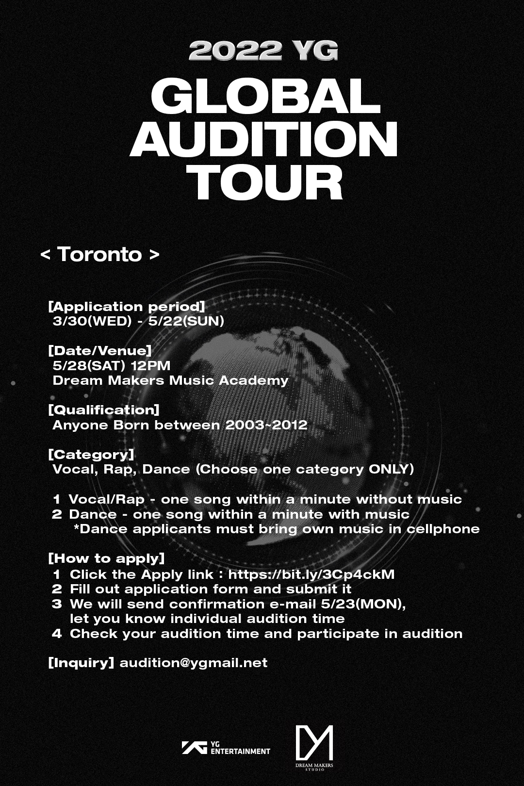 2022 YG Global Audition Tour Dream Makers Music Academy